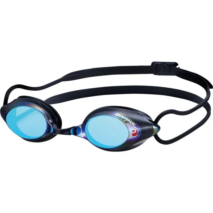 SRX Swimming Goggles Mirror Black Smoke Blue